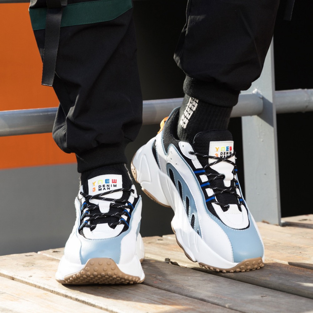 Fashion Men's Summer New White Breathable Soft Bottom Mesh Sports Shoes